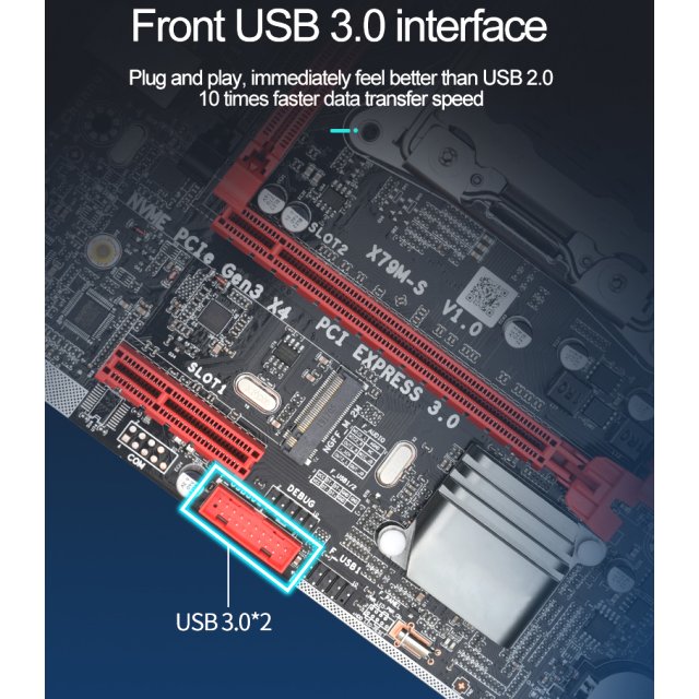 BRAINZAP Intel X79 Sockel LGA 2011 Mainboard - NVMe M.2 PCI-Express 3.0 x16 - ECC RDIMM - Xeon-E5