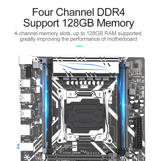 BRAINZAP Intel X99 Sockel LGA 2011-3 Mainboard - NVMe M.2 PCI-Express 3.0 x16 - ECC RDIMM - Xeon-E5