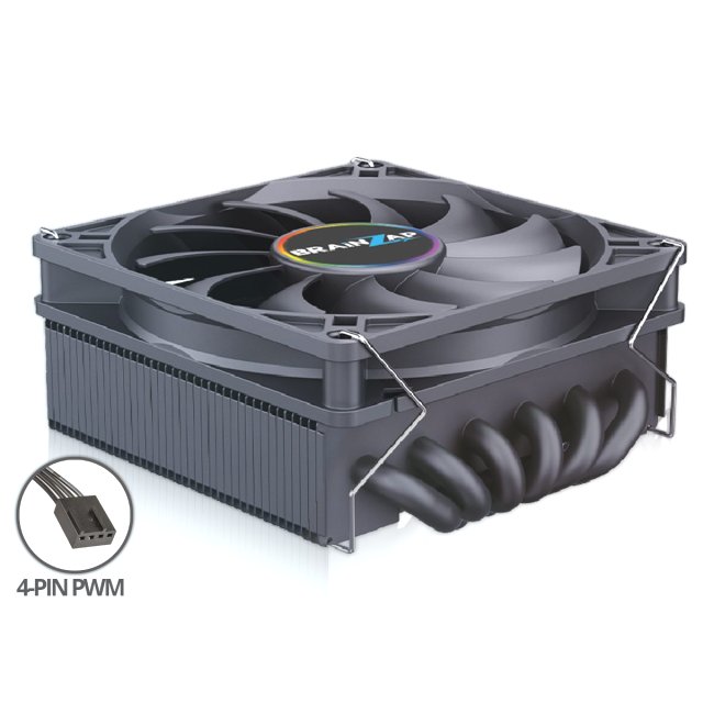 BRAINZAP ITX CPU Kühler 45 mm 4-PIN PWM 150W TDP Fan Lüfter Intel LGA 1150 1151 1155 1156 1200 1366 2011 1700 - AMD AM2 AM3 AM4 AM5 FM1 FM2