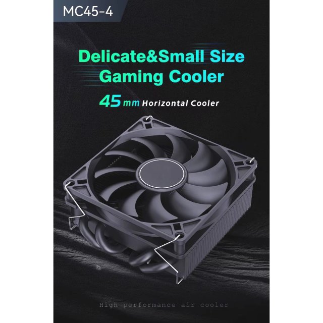 BRAINZAP ITX CPU Kühler 45 mm 4-PIN PWM 150W TDP Fan Lüfter Intel LGA 1150 1151 1155 1156 1200 1366 2011 1700 - AMD AM2 AM3 AM4 AM5 FM1 FM2