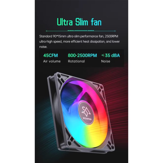 BRAINZAP ITX CPU Kühler 45 mm A-RGB 4-PIN PWM 150W TDP Fan Lüfter Intel LGA 1150 1151 1155 1156 1200 1366 2011 1700 - AMD AM2 AM3 AM4 AM5 FM1 FM2