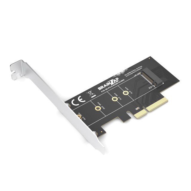 BRAINZAP M.2 M2 NVMe SSD zu PCI-E PCI-Express PCIe 3.0 x4 Adapter Konverter Karte M Key, B+M Key