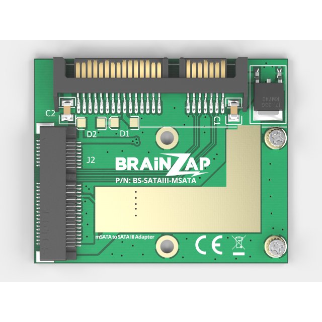 BRAINZAP mSATA 50*30 mm SSD auf 2,5-Zoll SATA 3 III Konverter Adapter Karte Mini-SATA