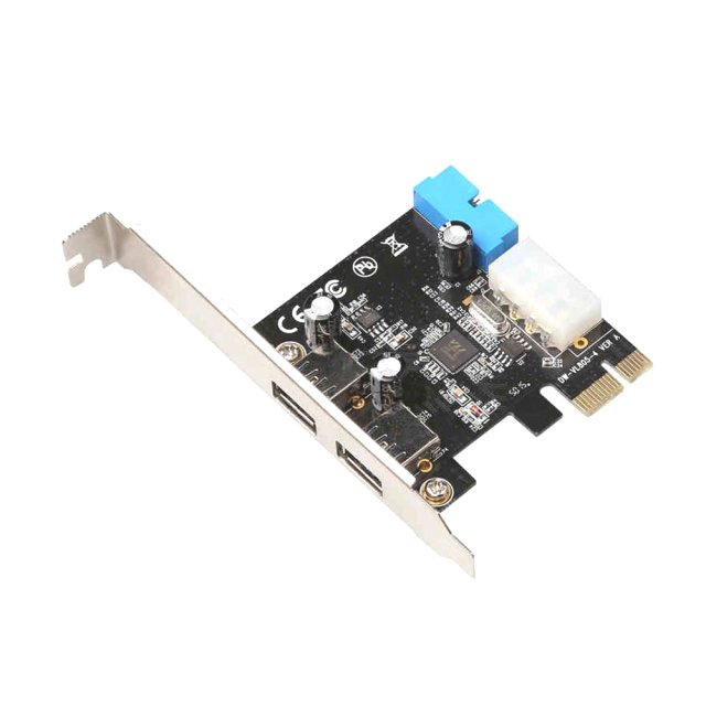 BRAINZAP PCI-Express 3.0 x1 2-Port USB 3.0 Adapter Karte Front-USB PCI-E PCIe für PC