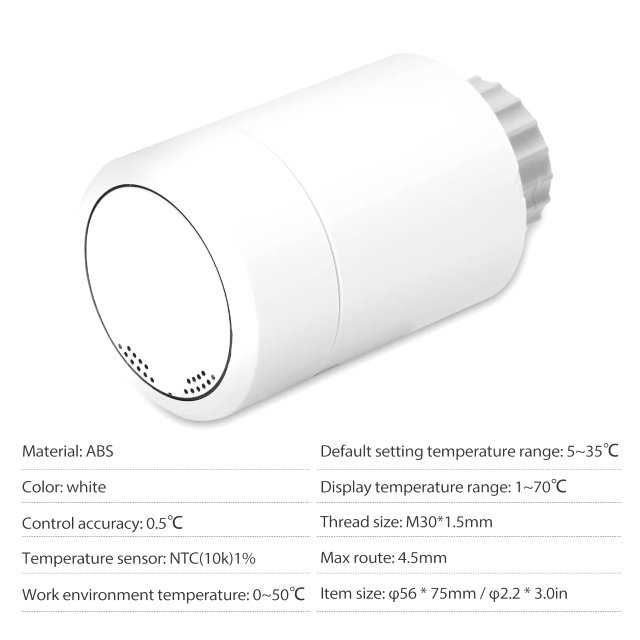 BRAINZAP Tuya Smart Home Heizkörper Thermostat / Steuerung Heizung Set 5x Thermostat + 1x Gateway App Google Alexa