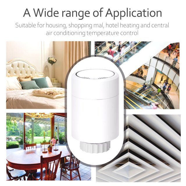 BRAINZAP Tuya Smart Home Heizkörper Thermostat / Steuerung Heizung Set 5x Thermostat + 1x Gateway App Google Alexa
