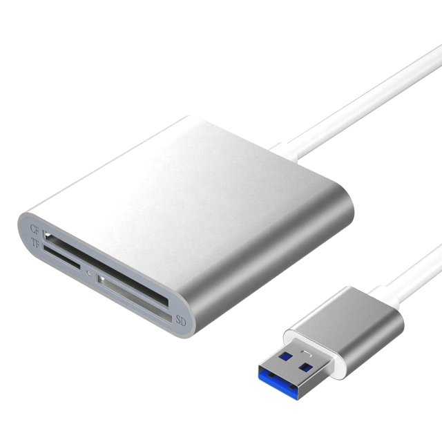 BRAINZAP USB 3.0 Kartenleser Alu Card Reader Kartenlesegerät A-i-O Micro SD SDHC CF MMC